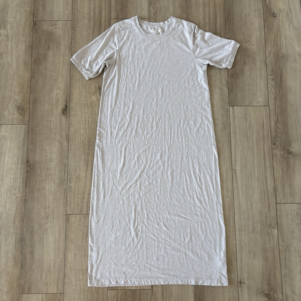 Madewell Light Heather Gray Short-Sleeve Maxi Dress